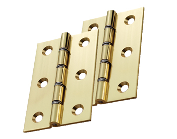 Carlisle Brass 3 Inch Double Washered Hinges, Polished Brass - HDSW1PB (sold in pairs)